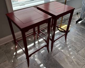 1990's red accent tables