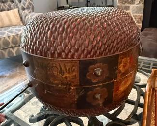 Antique Chinese woven basket, 1800s