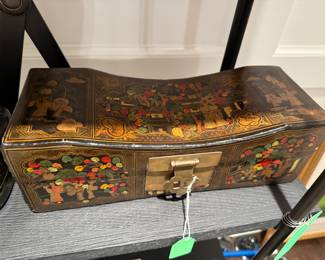 Antique Chinese Gilt Lacquer pillow box