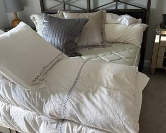 Restoration Hardware king bed (bedding)