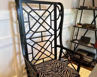 Bamboo wingback chair