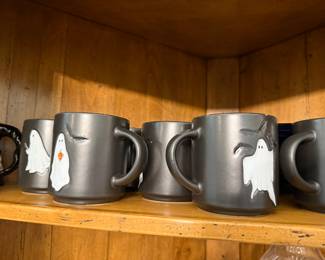 Pottery Barn Scary Squad Stoneware mugs