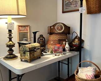Stiffel lamp radio floor lamp and misc