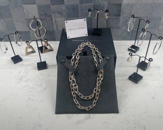 David Yurman Madison Sterling Necklace; Sterling Earrings