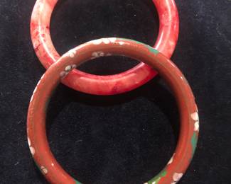 Chinese Cloisonné Bangle; Chinese Hardstone Bangle