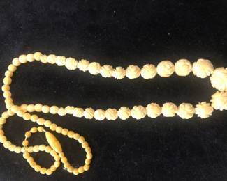 Carved Floral Necklace