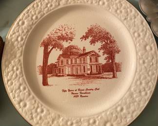 Bowen Country Club Anniversary Plate Haines Farmhouse