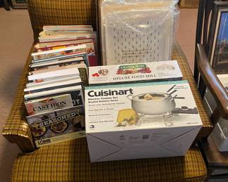 Cuisinart Electric Fondue Set/Upholstered Chair