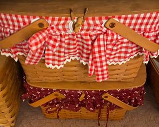 Longaberger Picnic Baskets with Inserts