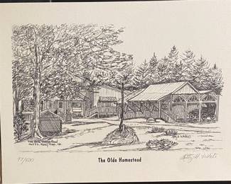 "The Olde Homestead" Signed and Numbered Print by Kitty White