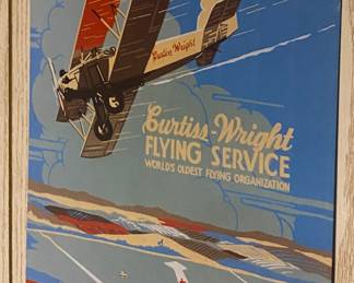 Curtiss Wright Tin Sign