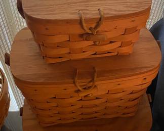 Graduated Size Longaberger Picnic Baskets