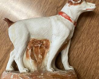Antique Porcelain Terrier Figurine