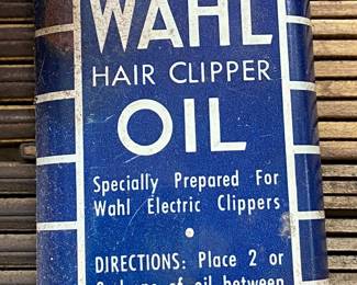 Old Wahl Hair Clipper Oil Tin