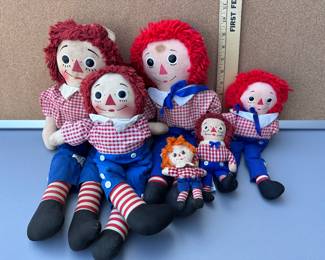 6 Raggedy Andy Dolls $26.00