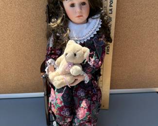 Doll with Bear $12.00