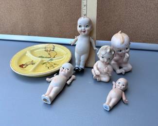 5 Kewpies and Kewpie Plate $24.00