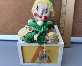 Schmid Clown Music Box, missing a piece of wood $6.00