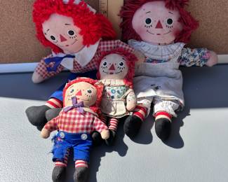 4 Raggedy Ann and Andy Dolls $20.00