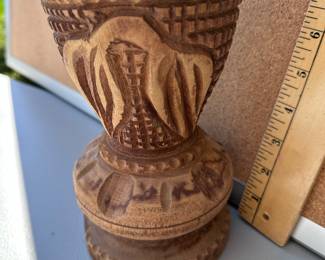 Wood Carved Vase $9.00