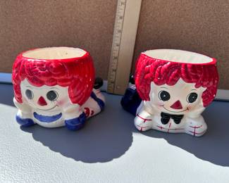 Raggedy Ann and Andy Planters $16.00