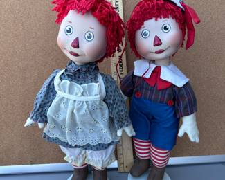 1983 Ideal Raggedy Ann and Andy Dolls $35.00