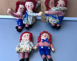 Hugging Raggedy Ann and Andy Dolls $24.00