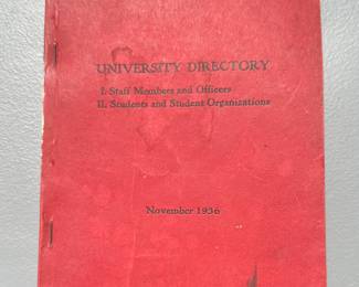 University of Wisconsin Directory 1936 $8.00
