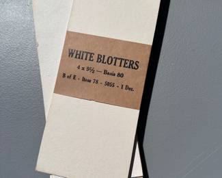 White Blotters $4.00