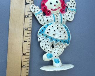 Metal Raggedy Ann Earring Holder $4.00
