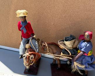 3 Travel Dolls on Animals $10.00
