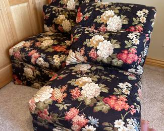 Pair or floral chairs