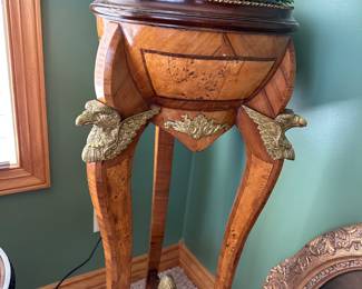 wood eagle plant stand
