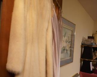 white fur coat