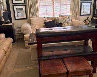 benches, small side tables