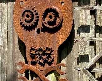 Garden Art Rabbits, squirrels and crows Beware