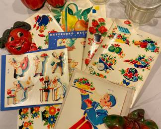 1950s Kitchen Decals and Chalkware
