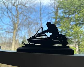Snowmobile silhouette Art