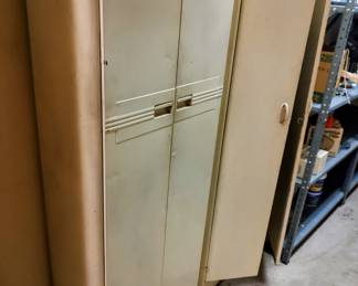 Two very Retro storage cabinets! Look at those rounded corners! Where can you use me!??!?