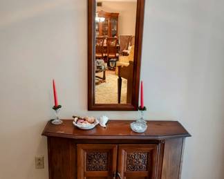 Entry way table and mirror