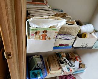 Two shoe boxes full of Vintage patterns