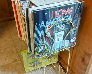 Great record stand! And some gospel records!