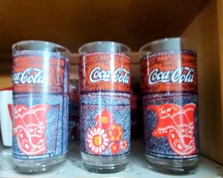 6 total coca cola glasses
