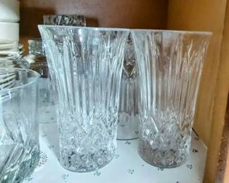 5 beautiful crystal glasses