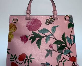 Lot 166	GUCCI SHANGHAI ST. TIAN LEATHER BAMBOO HANDBAG    WWW.WOODARDLIPE.COM