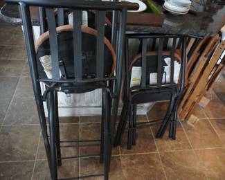 folding bar stools, folding chairs, TV trays