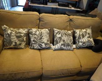couch, pillows