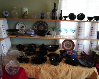 dishes Carnival glass, Black Amethyst