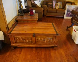 coffee table with storage, has matching side tables