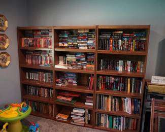 bookcases, books